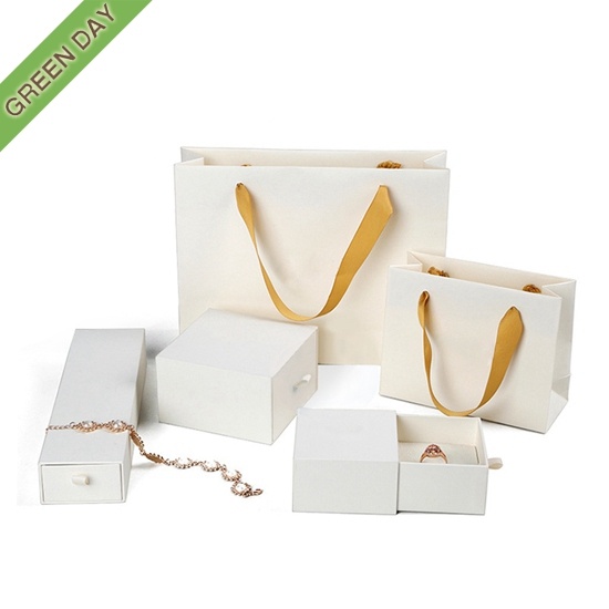 Custom White Drawer Paper Jewelry Set box