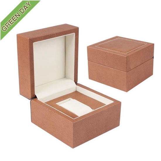 Custom Elegant Luxury Brown Leather Watch Box