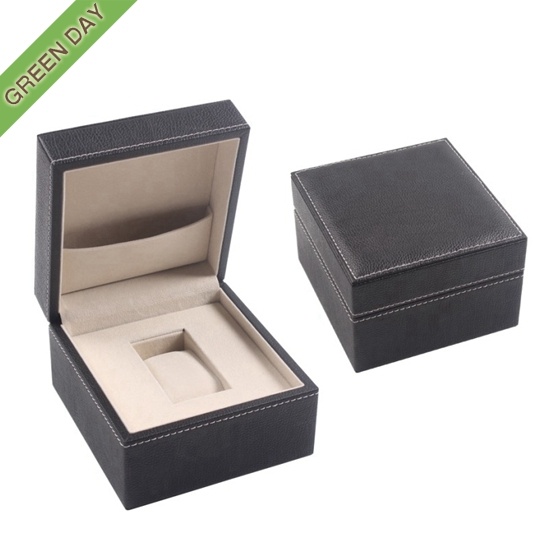 Custom Luxury Classical Black Leather Watch Box