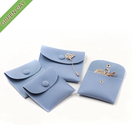 Wholesale Custom Suede Jewelry Pouch with Button