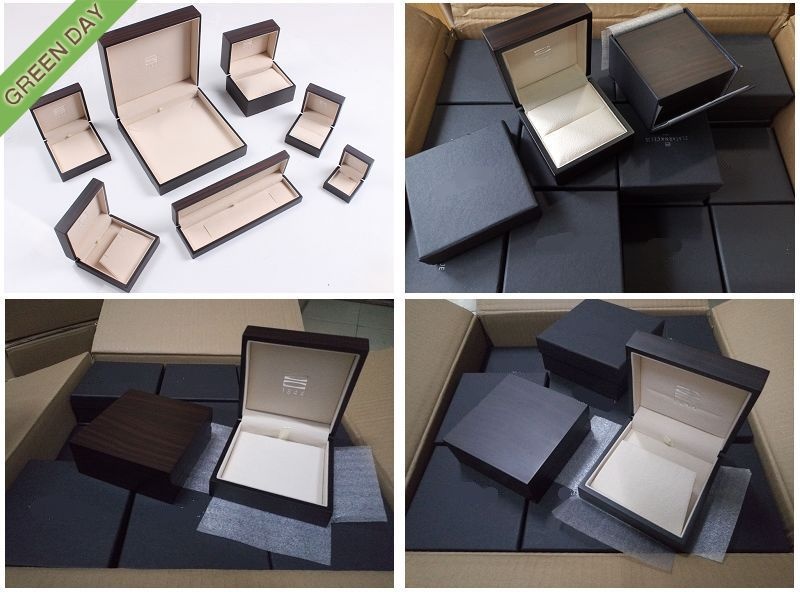 Matte Painted Solid Wood Jewelry Set Boxes