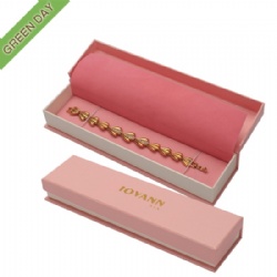 Custom Logo Cardboard Pink Jewelry set Boxes