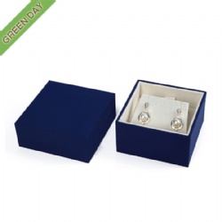 High-end Custom Navy Cardboard Jewelry Set Box