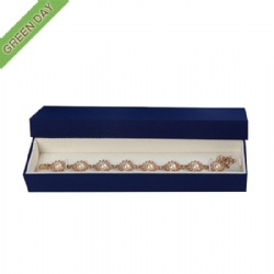 High-end Custom Navy Cardboard Jewelry Set Box