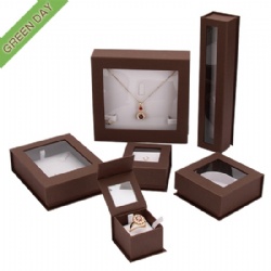 Wholesale Custom Paper Jewelry Box with PVC Window