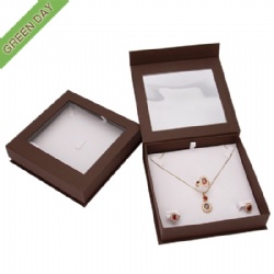 Wholesale Custom Paper Jewelry Box with PVC Window