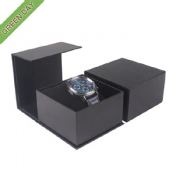 Wholesale Custom Magnetic Black Paper Watch Box