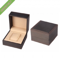 Custom Luxury Elegant Brown Leather Watch Box