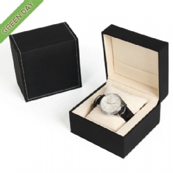 Wholesale Custom Cheap Black Leather Watch Box