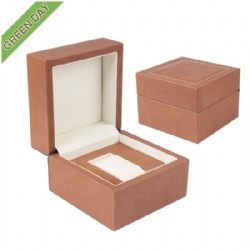 Custom Elegant Luxury Brown Leather Watch Box