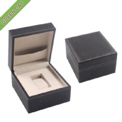 Custom Luxury Classical Black Leather Watch Box