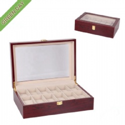 In Stcok 12 slots wood watch case shiny lacquer