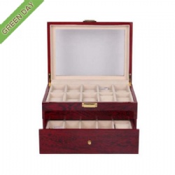 In Stcok 20 slots wood watch case shiny lacquer