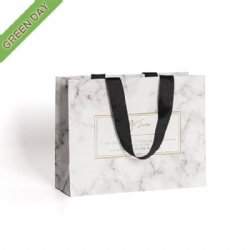 Custom Printed Marble Christmas Gift Packaging Paper Bag