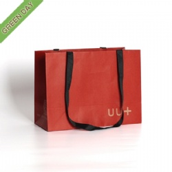 Wholesale Good Quality Printed Red kraft Shopping Paper Bag