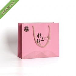 Custom Logo Printed Pink Good Quality Paper Shopping Bag