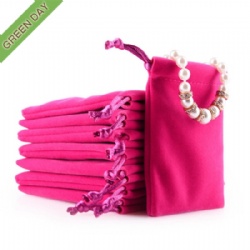 Wholesale Custom Printed Drawstring Ladies Jewelry Velvet Pouch