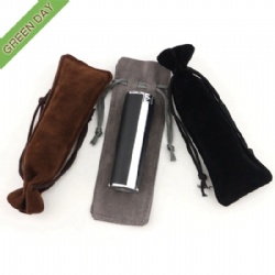 Wholesale Custom Printed Suede Gift Lipstick Drawstring Bag