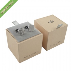Wholesale Custom Logo Rigid Cardboard Cufflink Storage Box