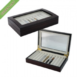 High-end Custom Luxury Wooden Pen Collection Case with Window