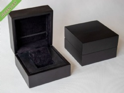 High End Matte Black Wood Watch Box