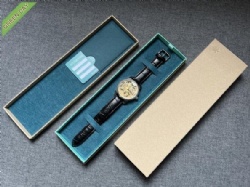 recyled kraft paper box with R-PET watch pouch