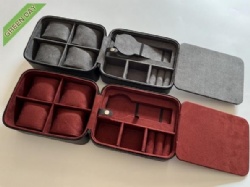 Mutifunctional leather travel watch&jewelry case