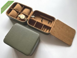 Mutifunctional leather travel watch&jewelry case