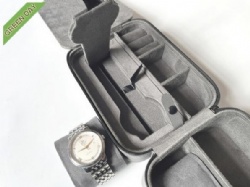 Mutifunctional leather travel watch&jewelry case
