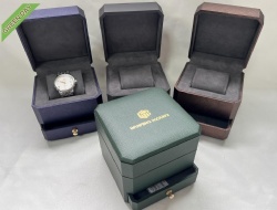 Leatherette 8 corners watch box with drawer